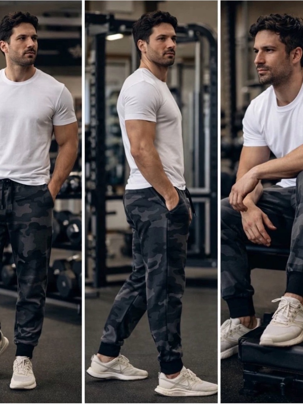 Nike Tech Fleece Camo Joggers Mens Medium Anthracite Black